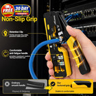 Rj45 Pass Through Crimping Tool Kit Cat7 Cat6 Cat5 Cable Tester Stripper