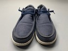 Skechers Loafers Canvas Shoes Streetwear Mens Size 12 Blue Memory Foam 1512