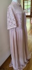Zack Made In  London Lt Pink Lace Top Long Dress Gown Mother Of Bride Size 24