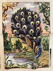Vtg Seg Collection De Paris Majestic Peacock Large Needlepoint Canvas 24  X 30 