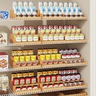 Expandable Bamboo Can Rack 3 Tier For Pantry Cabinet