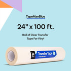 Transfer Tape For Vinyl  24 Inch X 100 Feet  Clear Film With Medium-high Tack Ad