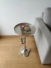 Mid Century Aluminium Beside   Coffee Tables  Home Decore  Vintage Bedroom Decor