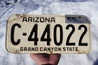 1954 1955 Arizona License Plate With  55 Tab
