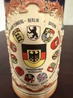 Vintage West German Beer Stein Pewter Lid Bundesrepublik Deutschland Handgemalt