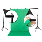 New 10ft Adjustable Background Support Stand Photo 3 Color Studio Backdrop Kit