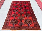 Antique Afghan Baluchi Area Rug 6x9 Hand Knotted Persian Style Oriental Carpet
