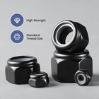 50 Pcs M6 1 Lock Nuts Nylon Insert 304 Stainless Steel Coarse Thread Hex Nylock