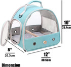 Small Bird Travel Cage Carrier  Portable Parrot Parakeet Carrier With Standing P