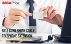 Imbaprice 50 Feet Long Telephone Extension Cord Phone Cable Line Wire - White