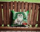 Ragdoll Cat By The Christmas Tree Fabric Decorative Pillow Dac7249pw1414