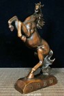 11 8  Chinese Bronze Fengshui Zodiac Year Running Horse Success Animal Statue