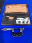 Mitutoyo No  126-137a Screw Thread Micrometer 0-1   001  With 2 Anvils And Case