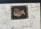 Qv Gb Sg 1 1d Penny Black Ba Plate 1b Bristol Red Maltese Cross Mx Early Date