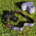 Usa Gear Trueshot Camera Neck Strap With Accessory Pockets  grey Woven Pattern 
