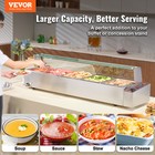 Vevor Commercial Electric Food Warmer Countertop Buffet 5 8qt With Glass Shield