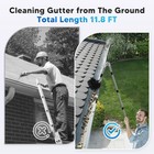 11 8ft Gutter Cleaning Tool From Ground  No Ladder  Adj Angle  Brush   Scoop