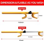 Noeaike Heavy Duty Steering Wheel Lock Anit-theft Car Device Double Hooks Yellow