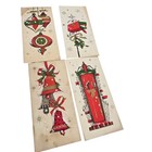 Vintage Mid Century Holiday Christmas Cards X-mas Mcm 50s 60s Textured Snow I