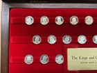 Kings And Queens Of England Sterling Silver Mini-coin Collection Franklin Mint