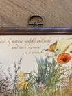 Vintage Wooden Wall Hanging Plaque Flowers Butterfly Nature