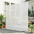 Metal Privacy Screen Black white   Garden Patio Indoor Decorative Fence Panel