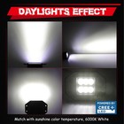 2x 5  120w Flush Mount Cree Led Light Bar Pods Offroad Driving Flood Reverse 4wd