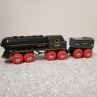 Lot Of 4 Brio Wooden Railway Toy Train Gpo 1959 0508 Three Wagon Cargo Lumber