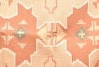 Antique Navajo Rug Native American Indian 38x27 Burnt Water Weaving Textile Vtg