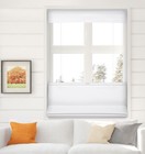 Thermal Room Darkening Fabric Roman Shades Top Down Bottom Up Color Pure White