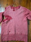 1960s Hanes Windshield Swing Sleeve Sweatshirt Crewneck Size 38 Red Roached