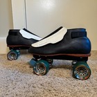 Vintage Riedell 395 Quad Roller Speed Skates -  skunks  Size 8