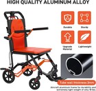 Lightweight Elderly Transport Wheelchair  Portable Folding Transport Chair