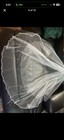 Oleg Cassini Ivory Lace Mermaid Wedding Dress V-neck Sleeveless Size 10-12 Train