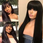 Straight Wig With Bangs Human Hair Wigs For Women None Lace Front Wig Human Hair