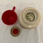 Vintage 1971 Thermos King-seeley Half Pint Size Red Black Stripe Camp Cabin