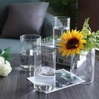 Cylinder Clear Glass Vase  Set Of 4 Hurricane Candle Holder Wedding Centerpiece