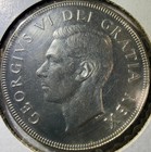 1951  1 Canada 1 Dollar Silver Coin Cleaned