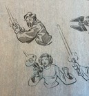 Star Wars Original Sketch Artwork By Roger Andrews Concept Art Luke Leia