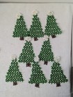 Tatted Lace Handmade Christmas Bundle Trees Wreaths Stars Multi-color Garland