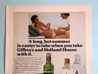 1975 Gilbey s Gin   Vodka And Holland House Cocktail Mix Vtg 1970 s Print Ad