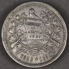 1890 Guatemala Silver 25 Centavos