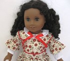 Doll Clothes 18  Historical Dress Red Floral Made To Fit American Girl Dolls