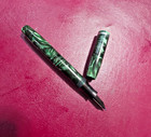Vintage 1940s Green Marble Wahl Eversharp Oxford Fountain Pen