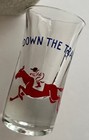 Down The Track - Kentucky Derby Shot Glass - Horse Racing - Mint Condition