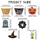 48pcs Halloween Cupcake Decoration Set 3 Styles Wrappers Tombstones Design Picks