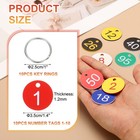 10pcs Number Tags 1-10 Number Key Tags Plastic Numbered Tags Red 