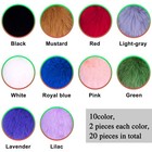 Bqtq 20 Pieces Faux Fur Pom Balls Diy Rabbit Fluffy With Elastic Loop For Hats