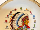 Vtg Oklahoma State Plate Souvenir Indian Tribes Collectible Made In Japan