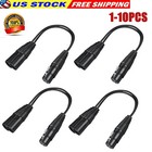 3-pin Xlr Female To Dual 2 Male Plug Y Splitter Mic Cable Adaptor 16 Awg